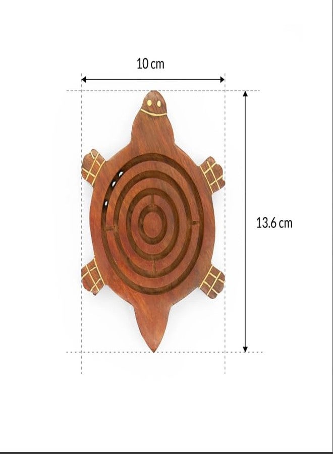 Mittimate Wooden Maze & Labyrinth Puzzle Game for Kids I Turtle Shaped Bhool Bhulaiyaa Indoor Activity Board Game for Children I Brain Teaser Toys - Image 5